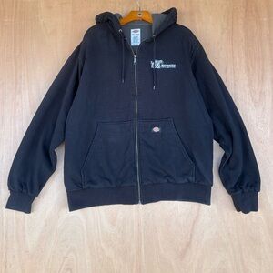 Dickies Black Hoodie with Zip and Pocket
